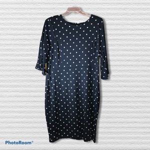 Women's Polka Dot Flutter 3/4 Sleeve Sheat…